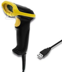 Laserowy czytnik kodów 1D, 2D, USB, Czarny, 50867