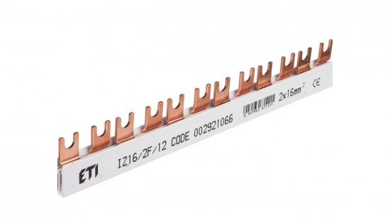 Szyna łączeniowa widełkowa 2P 100A 16mm2 (12mod.) IZ16/2F/12 002921066
