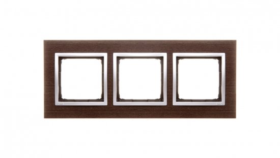 Simon 54 Nature Ramka potrójna drewno SREBRNE WENGE DRN3/84