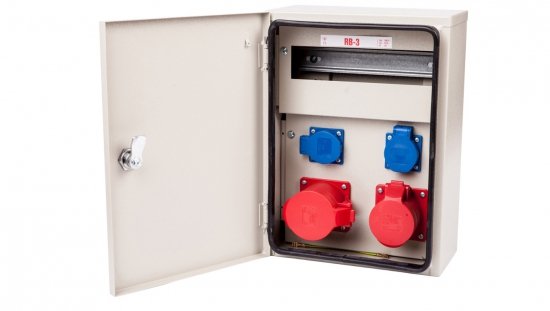 Rozdzielnica budowlana 11 modułów 16A/5P   32A/5P   2 X 2P Z 230V IP54 RB-3