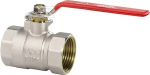 Zawór kulowy niklowany standard z dławikiem, PN16, 1 1/4 PN16 z dźwignią stalową, wersja N-N,16 bar/120C 1475800