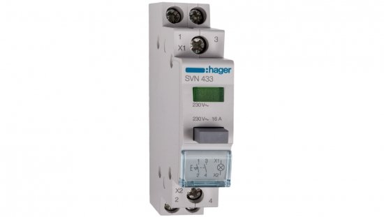 Przełącznik przyciskowy modułowy z lampką zieloną 16A 2Z SVN433