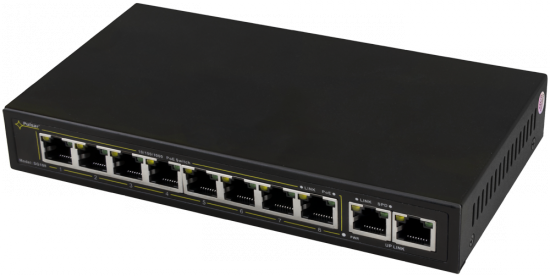 SWITCH POE PULSAR SG108 10-PORTÓW (8xPoE + 2xUPLINK)