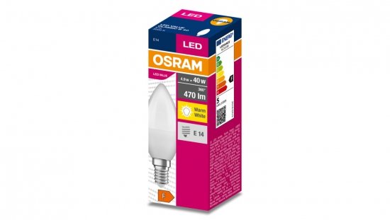 Żarówka LED E14 4,9W/830 E14 VALUE CL B FR 40 non-dim 4,9W/830 4058075628038