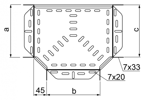 Trójnik korytka 200x42mm TKL200H42 142520