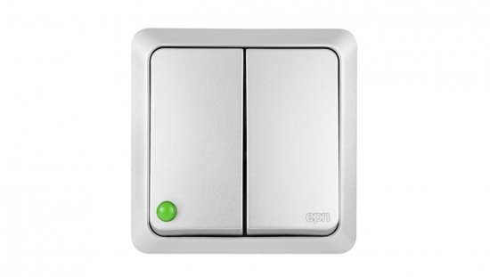 BERG Łącznik świecznikowy n/t 10AX IP20 srebrny 3711-06