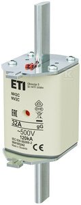 Wkładka topikowa przemysłowa zwłoczna KOMBI NH2C gG 32A/500V 004185242