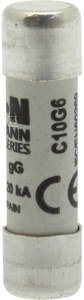 Wkładka cylindryczna 10 x 38 mm 6A GG 500V AC CYLINDRICAL FUSE 10 x 38 6A GG 500V AC C10G6
