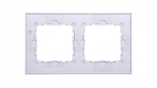 Berker/B.7 Glas Ramka podwójna szkło pozioma szklana aluminium złoty 10126414
