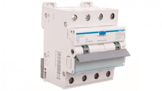 Wyłącznik różnicowonadprądowy 4P B 20A 0,03A Typ A 6kA RCBO ADM420C