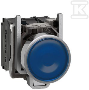 Przycisk kryty podświetany LED, NO+NZ, 24V, niebieski XB4BW36B5