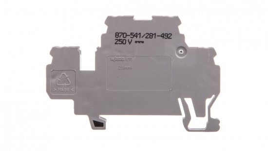 Dwupiętrowa złączka diodowa 2,5mm2 szara 870-541/281-492