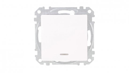 Schneider Electric, Sedna Design i Elements, Przycisk 1-biegunowy z podświetleniem, biały, SDD111111L