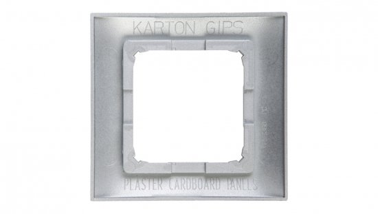 Simon 54 Premium Ramka pojedyncza srebrny mat /do karton-gips/ DRK1/43