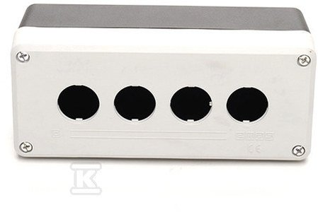 Kaseta sterownicza na 4 przyciski/lampki - pusta, czarno-szara T0-PY4BOS