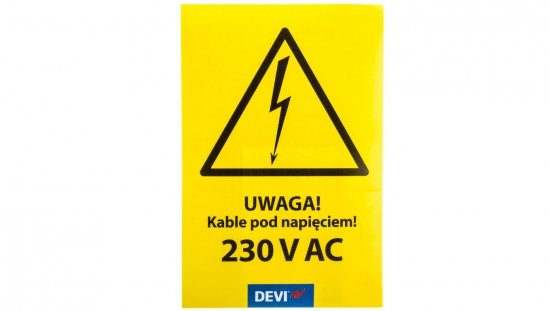 Naklejka ostrzegawcza, paczka 20szt. 19805846