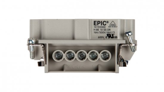 Wkład złącza 10P PE męski 16A 500V EPIC H-BE 10 SS 10192000