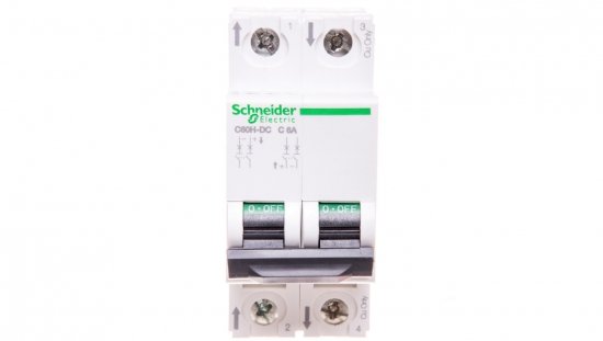 Wyłącznik nadprądowy 2P C 6A 6kA DC C60H A9N61526