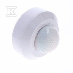 Czujnik ruchu Swiss Garde 360 Premium, zasięg 30m, 230V, sterowany zdalnie pilotem, przekaźnik 2300W 10A, IP55, kąt detekcji 360, biały