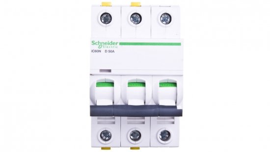 Wyłącznik nadprądowy 3P D 50A 6kA AC iC60N-D50-3 A9F05350