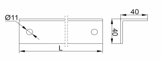 Kątownik aluminiowy wyciskany KTST1700A 898175