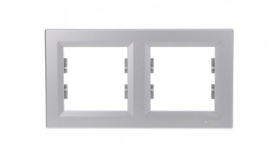 ASFORA Ramka 2-krotna pozioma aluminium EPH5800261