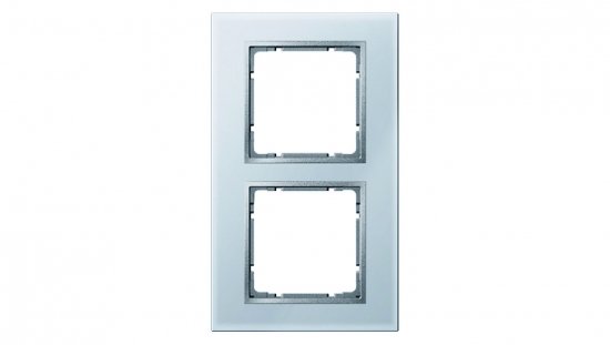 Berker/B.7 Glas Ramka podwójna szkło pozioma szklana aluminium złoty 10126414