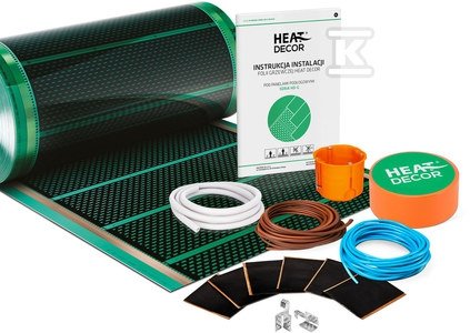 Zestaw folii grzewczej HD-G 140 W/m2, szerokość 50 cm - BEZ TERMOSTATU, konektor BX - 2m2