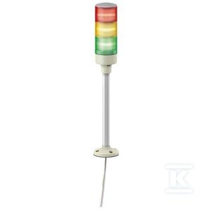 Kolumna świetlna, Harmony XVG, 60 mm, czerwony pomarańczowy zielony, światło ciągłe, brzęczyk, IP42, 24V AC/DC XVGB3SH