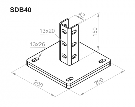 Stopa dachowa SDB40 630010
