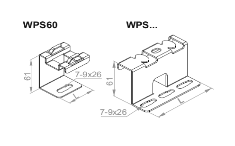 Wspornik podłogowy do koryt siakowych WPS100 901920