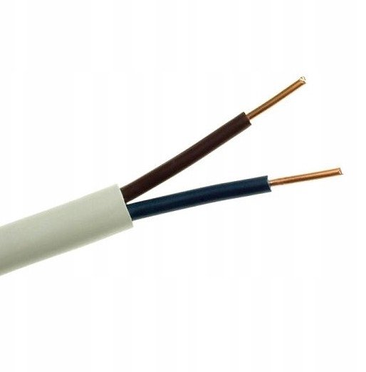 Przewód YDY 2x2,5 biały 450/750V /bębnowy/