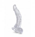 King Cock 7,5 Inch Cock with Balls Transparant