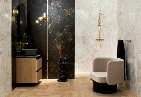 Domino Caramell ivory GLOSS 59,8x119,8