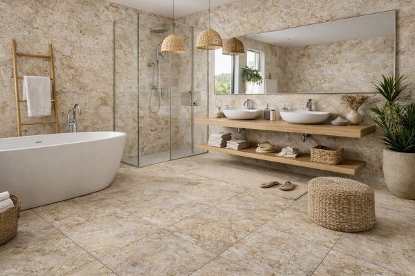 Tubądzin Breccia Fara ivory STR 79,8x79,8