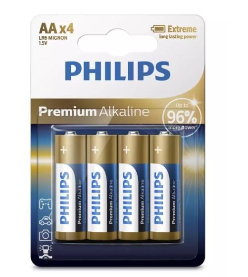 Philips Baterie alkaliczne premium  AA x4