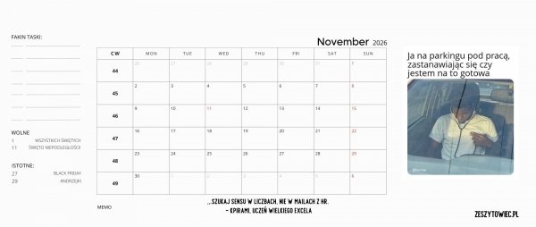 Faking 2026 calendar!