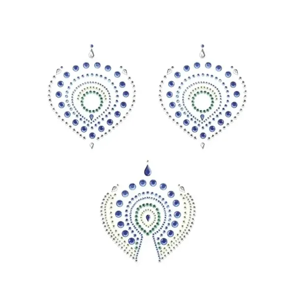 Biżuteria do ciała - Bijoux Indiscrets Flamboyant Blue & Green