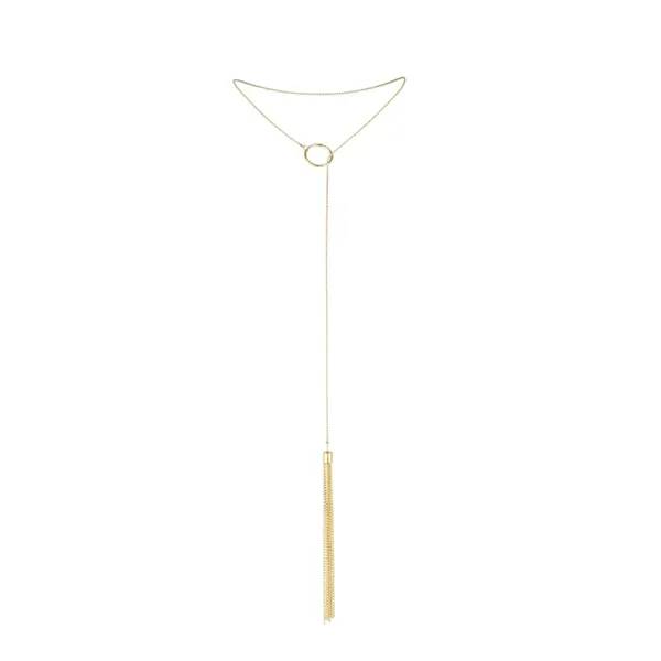Wisiorek jak pejcz - Bijoux Indiscrets Magnifique Tickler Pendant Gold