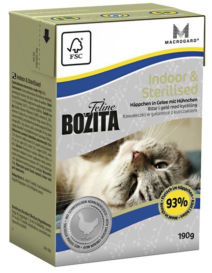 Bozita Cat Tetra Recart Feline Indoor & Sterilised 190g