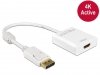 Delock Adapter Displayport(M)->HDMI(F) Aktywny 4K White