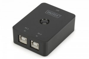 Digitus Przełącznik USB 2.0, 2 PC - 1 urządzenie, samozasilający