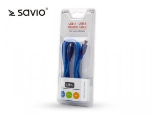 Elmak Kabel USB do drukarki Savio CL-131 1,8m