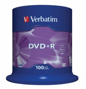 Verbatim DVD+R 16x 4.7GB 100P CB 43551 