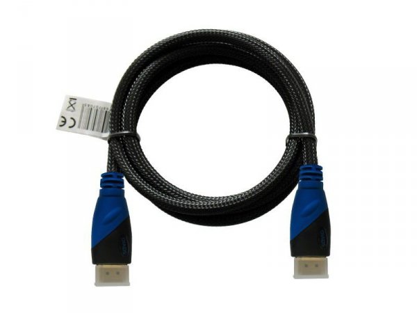 Elmak SAVIO CL-49 Kabel HDMI oplot nylon złoty v1.4 3D, 4Kx2K, 5m