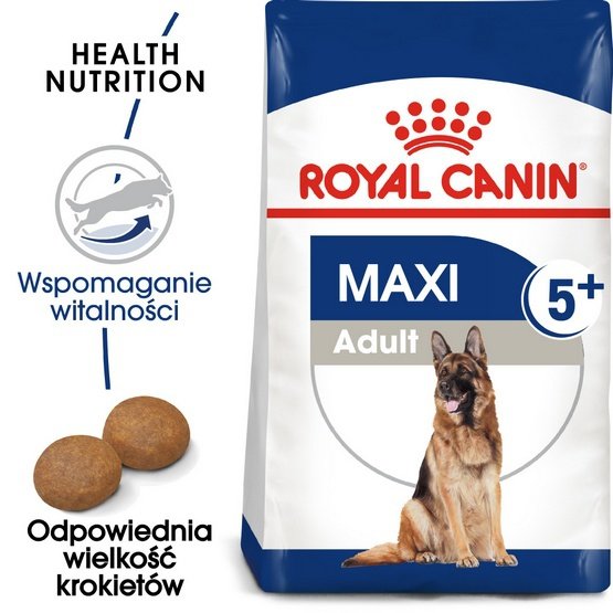 Royal Canin Maxi Adult 5+ karma sucha dla psów starszych, od 5 do 8 roku życia, ras dużych 15kg