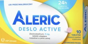 Aleric Deslo Active 5 mg 10 tabletek ulegających rozpadowi w jamie ustnej