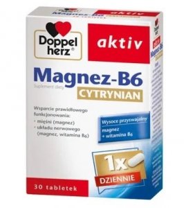 Doppelherz aktiv Magnez-B6 cytrynian, 30 tabletek