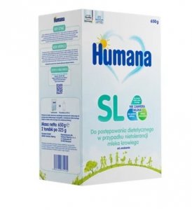 Humana SL, bezmleczny preparat sojowy, proszek 650 g