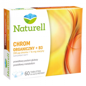 Naturell Chrom Organiczny+ B3 60 Tabletek Do Ssania Instant